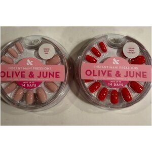 Olive & June Instant Mani Round Short Field Day and Kag Press-on Nails 2 Pack